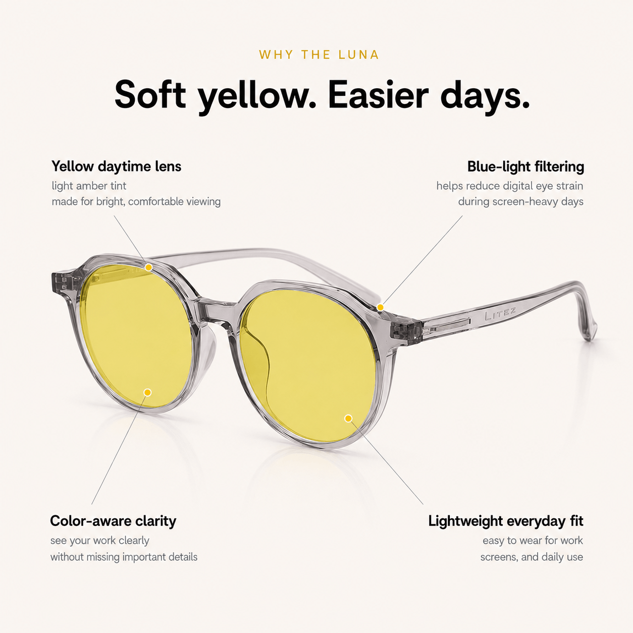 Why the Luna — soft yellow, easier days