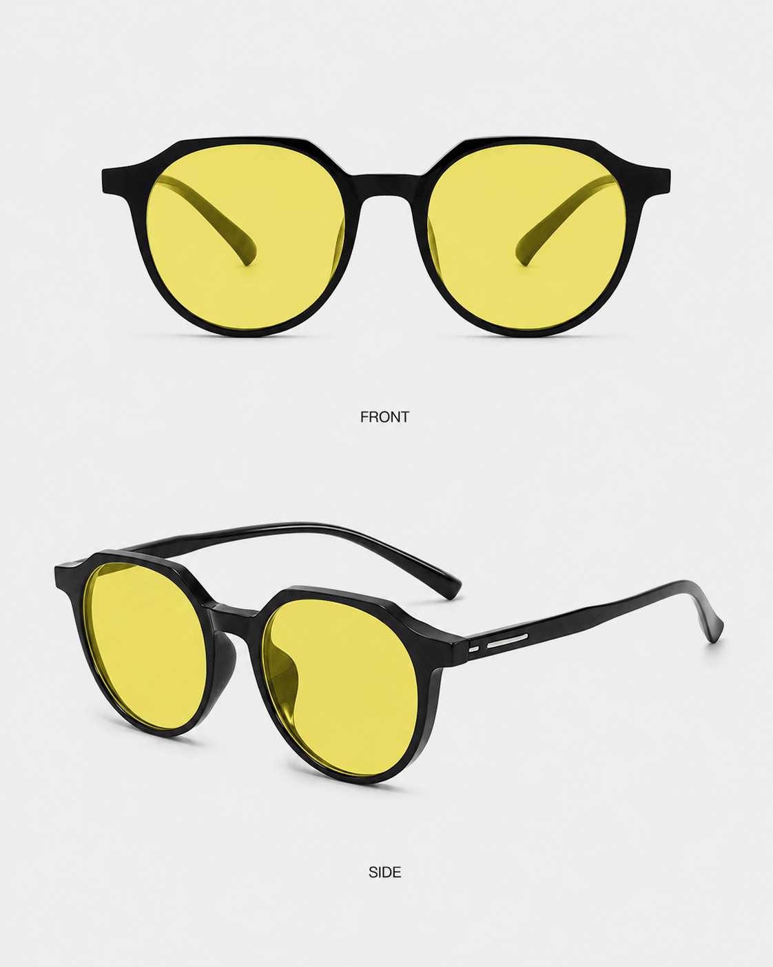 Litez Daily soft round black frame, folded detail