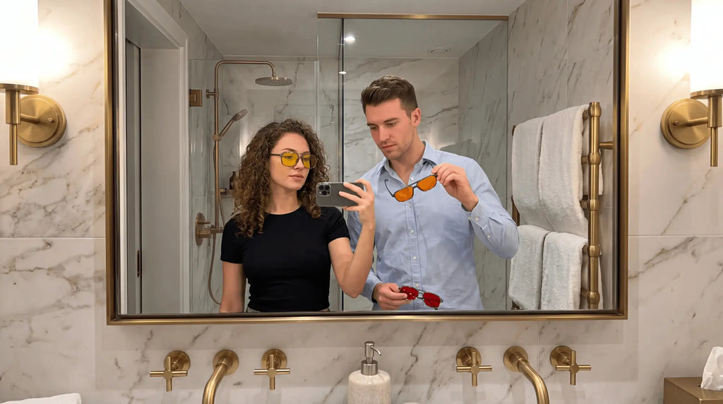 LITEZ customers wearing the glasses
