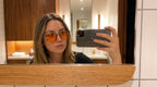 LITEZ customer wearing Retro Orange